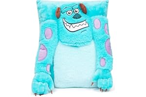 Jay Franco Disney Pixar Monsters Inc James Sullivan - Sully 3D Snuggle Plush Pillow - Super Soft Blue Pillow - Measures 15 In
