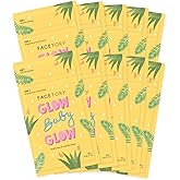 FACETORY K Beauty Face Mask Skin Care - Glow Baby Glow 2-Step Sheet Mask with Niacinamide & Aloe + Calming Ampoule | Brightens, Hydrates, Glowing Skin (10 Pack)