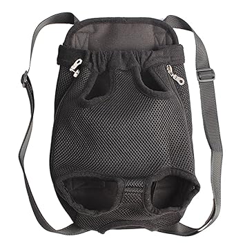 Generic Nylon Front Tote Net Carrier Backpack for Pets (Grey)