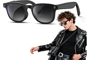 Boundless Moutain AI Smart with 4k HD Camera Glasses for Videos, Hands-Free Vlog Recording,Open-Ear Audio, Ultra-Light Design for Outdoor&Driving,Pet & Kid Moments, Powered by ChatGPT, Black