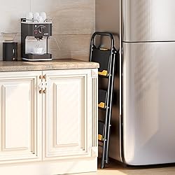 Urackify 3 Step Ladder, Heavy-Duty 800lb