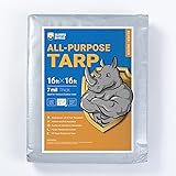 GUARD SHIELD Silver Tarp Waterproof 16x16 Feet Medium Duty All Purpose Poly Tarps Cover 7mil