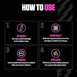 Muc-Off Inflator Kit CO2 Puncture Repair 2 Cartridges CNC Head Neoprene Sleeve view 5