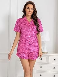 Umeyda Girls Satin Silky Collar V Neck Ruffle Short