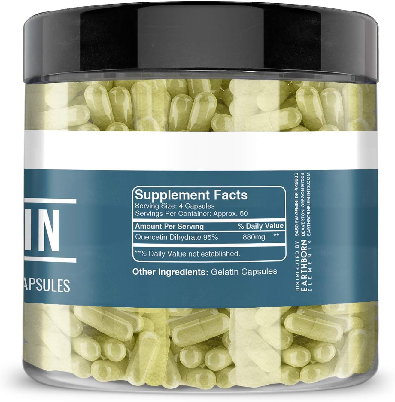 Quercetin, 200 Capsules, 880 mg Serving, Pure & Potent Bioflavonoid, No Stearates or Fillers, Non-GMO & Gluten-Free, Naturally Sourced, Made in USA by Earthborn Elements: Health & Personal Care