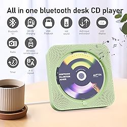 CD Player Portable Bluetooth 5.1 Desktop CD Player