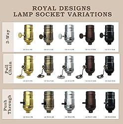 Royal Designs Lamp Cord with Molded Plug, Stripped