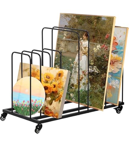 Artist Drying Rack VISWIN Tabletop Art Storage Rack - Wooden Drying & Display Rack With Adjustable Slots For Organizing Canvas, Prints, Artwork, Panels, And Posters - Ideal Art Organizer For Studios