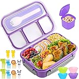 Bento Box, Lunch Box Kids, 1300ML with 4