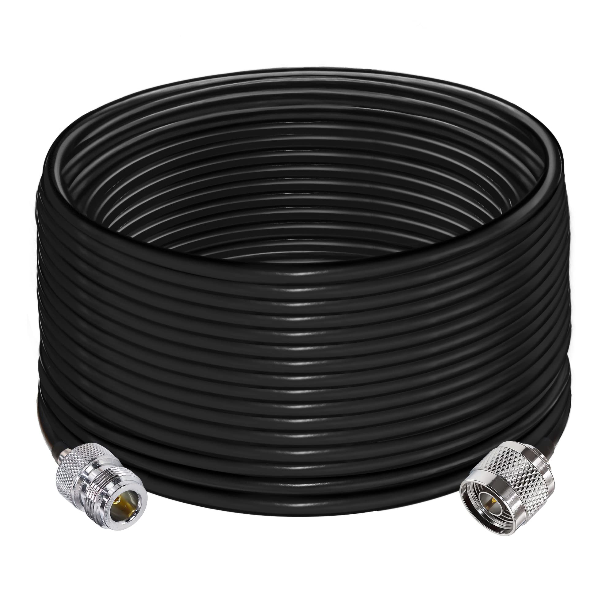 TUOLNK N Type Cable RG58 49.2Ft(15M) N Male to N Female Extension Cable Low Loss N Cable Male to Female Black for Wifi Router 3G 4G LTE Antenna