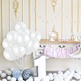 HYKJNBW Pearl White Balloons 50 Pack 12 Inch Thick Latex Birthday Wedding. view 4
