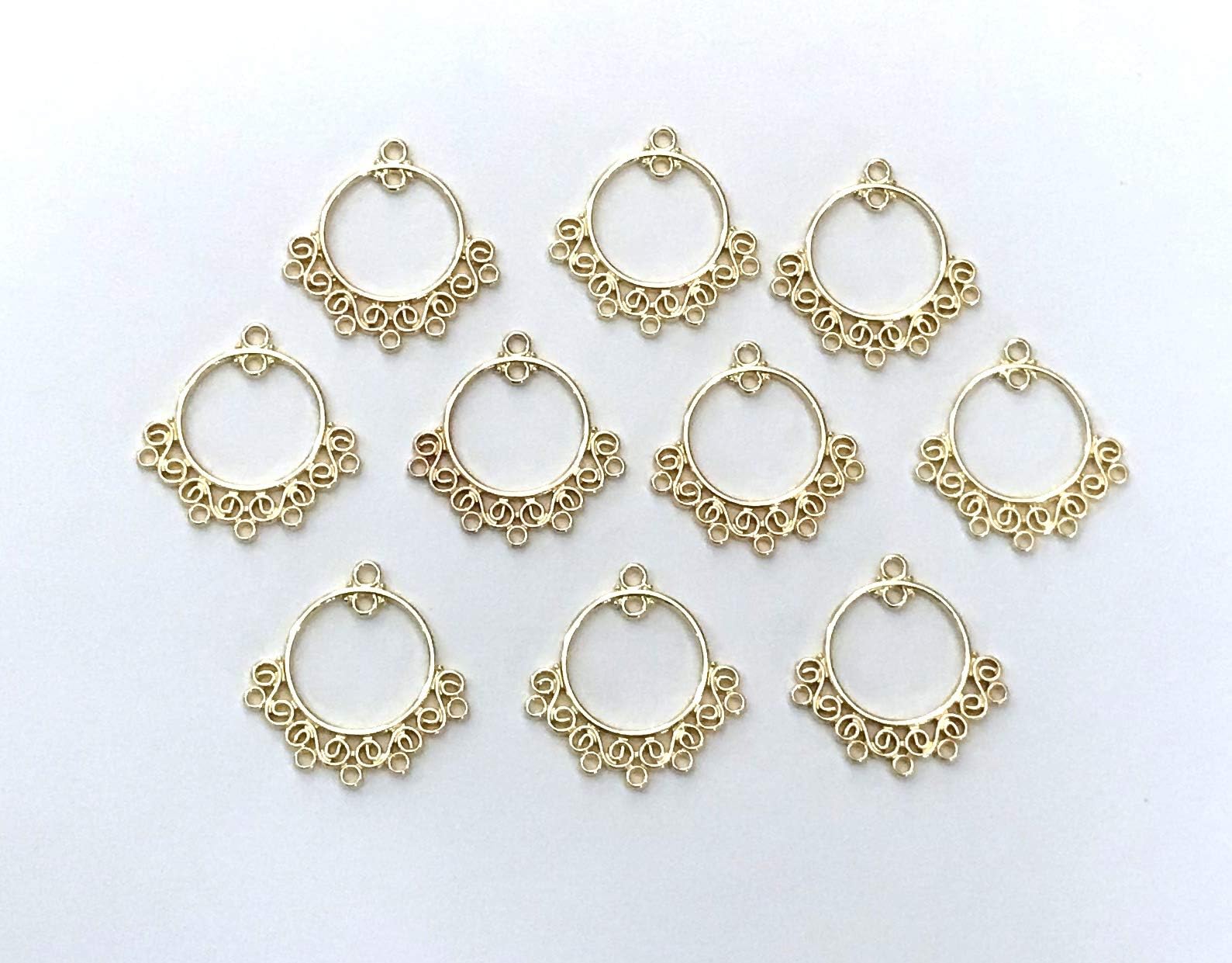 10 pcs Gold Plated Chandelier Earring Hoops Hoop Hooks Wire Backing Jewelry Findings Hook Tools Backs Findings Craft Hardware #63x