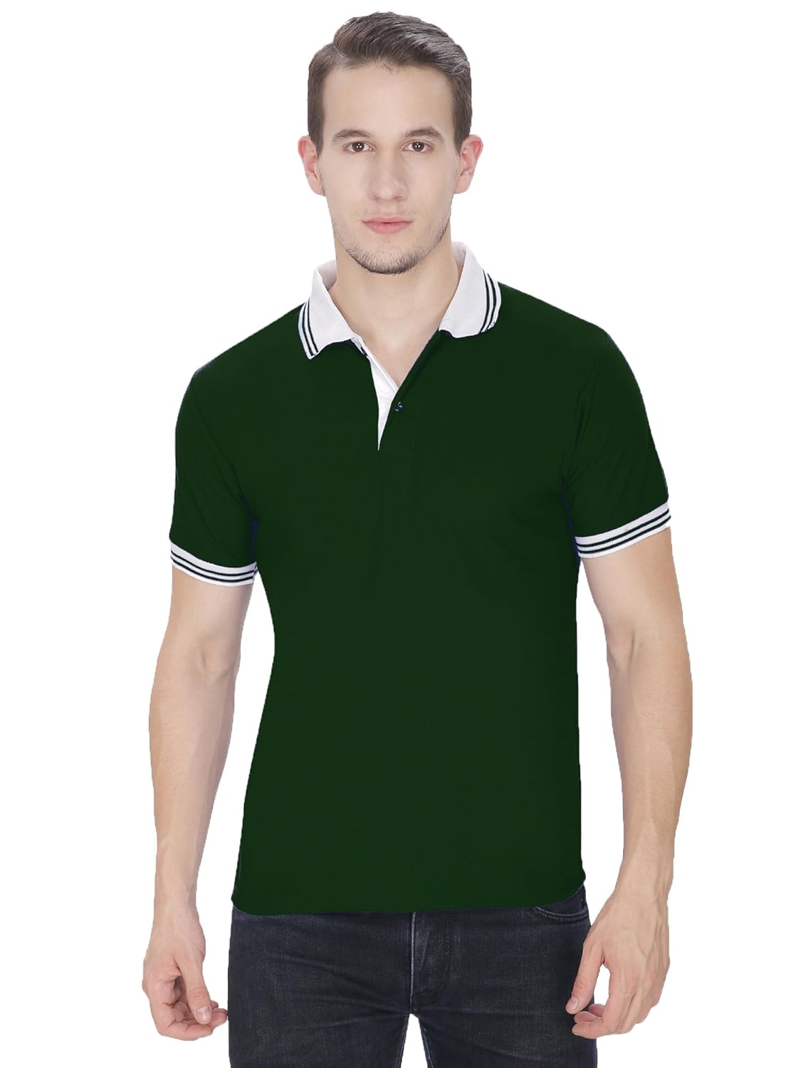 baremoda men's polo t shirt dark green grey maroon combo pack of 3