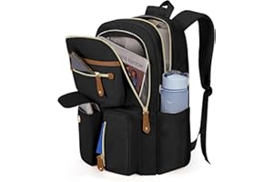 RAINSMORE Sac à dos pour ordinateur portable de 15,6 pouces - Étanche - Pour le travail et les voyages - Avec port de charge 