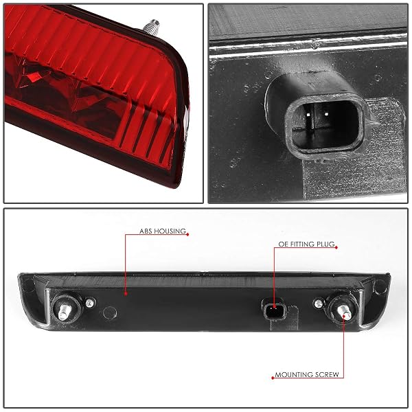 DNA MOTORING 3BL-NROG17-LED-RD RED LENS LED HIGH MOUNT 3RD THIRD BRAKE LIGHT [COMPATIBLE WITH 14-19 NISSAN ROGUE]