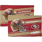 Northwest NFL San Francisco 49ers 2-Pack Fan Towel Set, 16" x 25" Each, Swipe, Team Colors