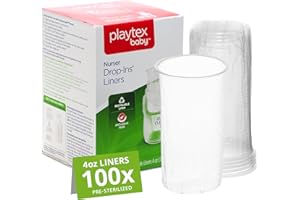Playtex Baby Nurser Pre-Sterilized Disposable Drop-Ins Bottle Liners, Closer to Breastfeeding, 4 Oz, 100 Count