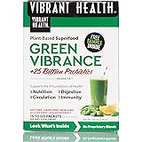 Vibrant Health, Green Vibrance Packets, Travel-Friendly Vegan Superfood Powder, 15 Packets