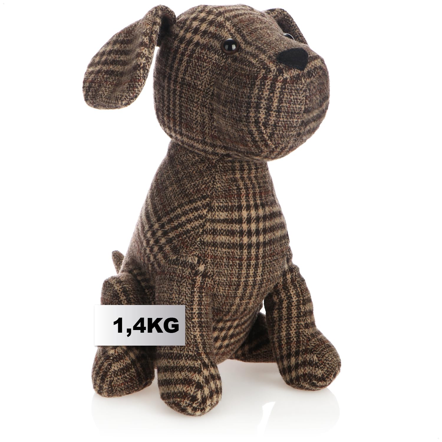 com-four® door stopper, heavy door holder, cute dog design, functional living accessory, stopper for windows and doors, ideal for a draft (Dog Baloo)