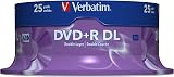 Verbatim 43757 DVD+R 8x DL Matt Silver 25 Pack Recordable Discs view 2