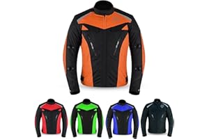 FOXKULL Motorsports Men’s Textile All-Season Motorcycle CE Armored Waterproof Protective with Air Vent Zippers