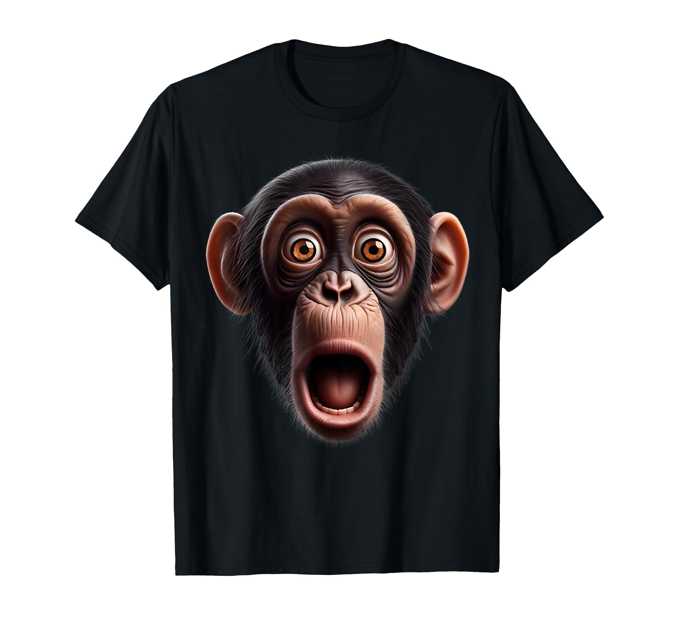 Photo 1 of (small) Funny Monkey Face chimpanzee T-Shirt small 