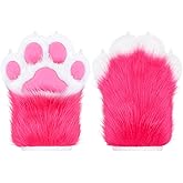 ZFKJERS Cosplay Animal Extended Fluffy Plastic Claws for Cat Fursuit Paws Gloves Adults Costume Accessories Set
