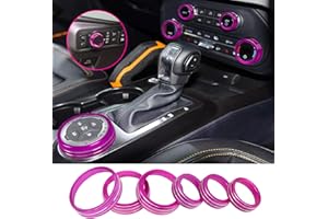KUJOOY for Ford Bronco 2021 2022 2023 2024 2025 Air Conditioner AC Switch Knob Cover Center Console Button Trim Interior Accessories, NOT for Bronco Sport (Pink, Bronco)