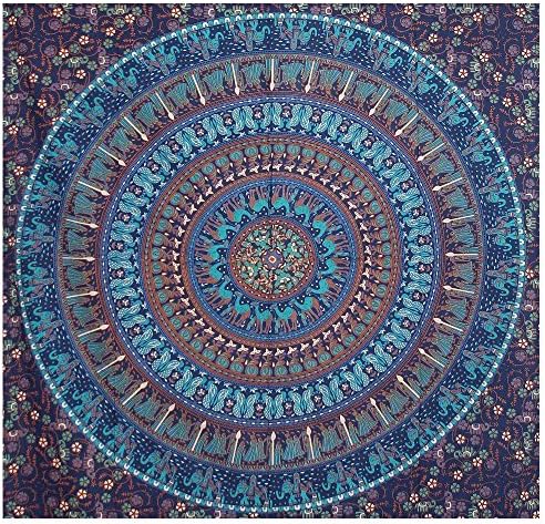 Blue Camle Mandala Tapestry , Indian Hippie Wall Hanging , Bohemian Twin Wall Hanging, Bedspread Beach Coverlet Throw Decor Art