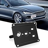 No Drill Front Bumper Tow Hook License Plate Mount Bracket Holder Compatible with Volvo S60 2019-2023, V60 2015-2023, XC60 2008-2017, XC60 2018-2023 Front License Plate Frames Mounting Car Accessories
