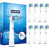 Replacement Toothbrush Heads for Oral B Braun(Individually Packaged),8 Pack Professional Electric Toothbrush Heads Compatible with Oral B 7000/Pro 1000/9600/ 5000/3000/8000 (8 Count)
