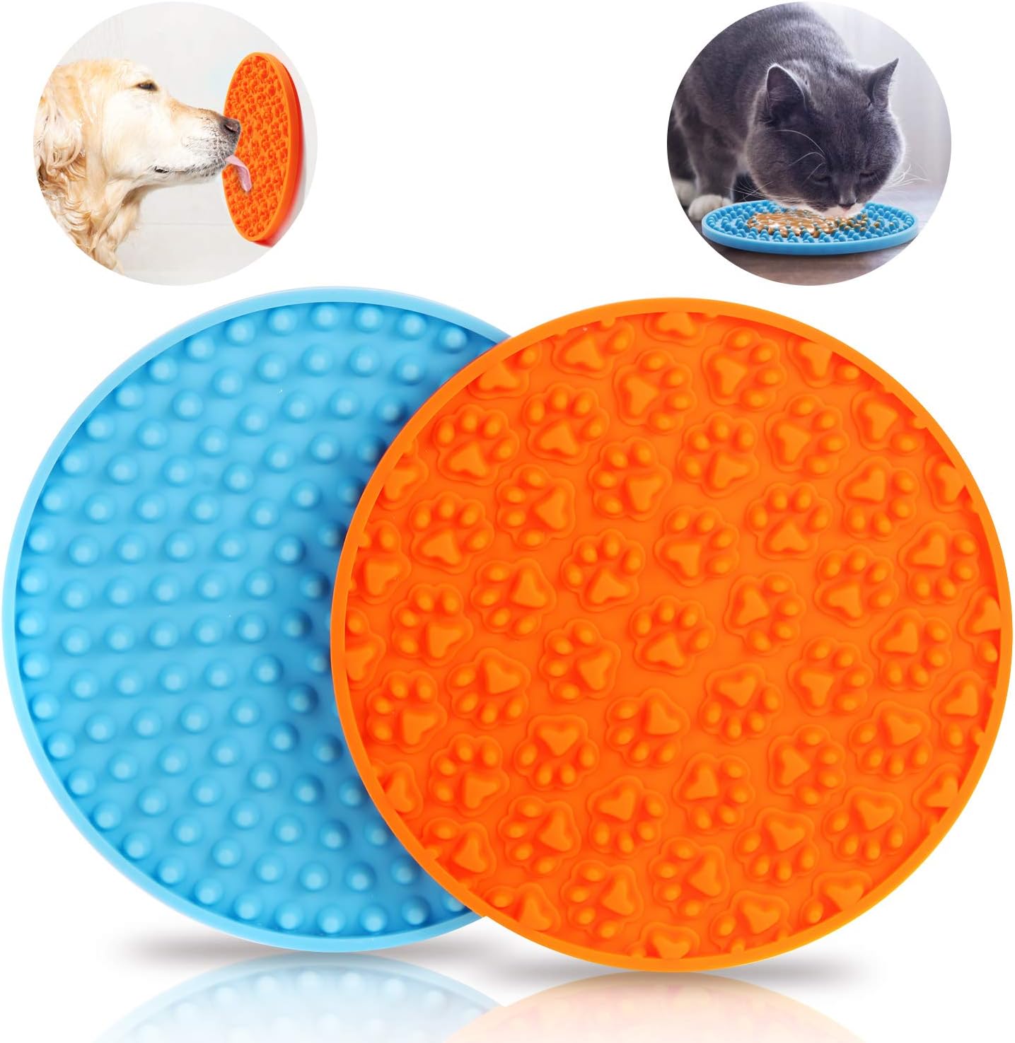 bonpeng [2PACK] Buddy Treat Mat,Dog Lick Mat, Perfect Curve Lick Pad