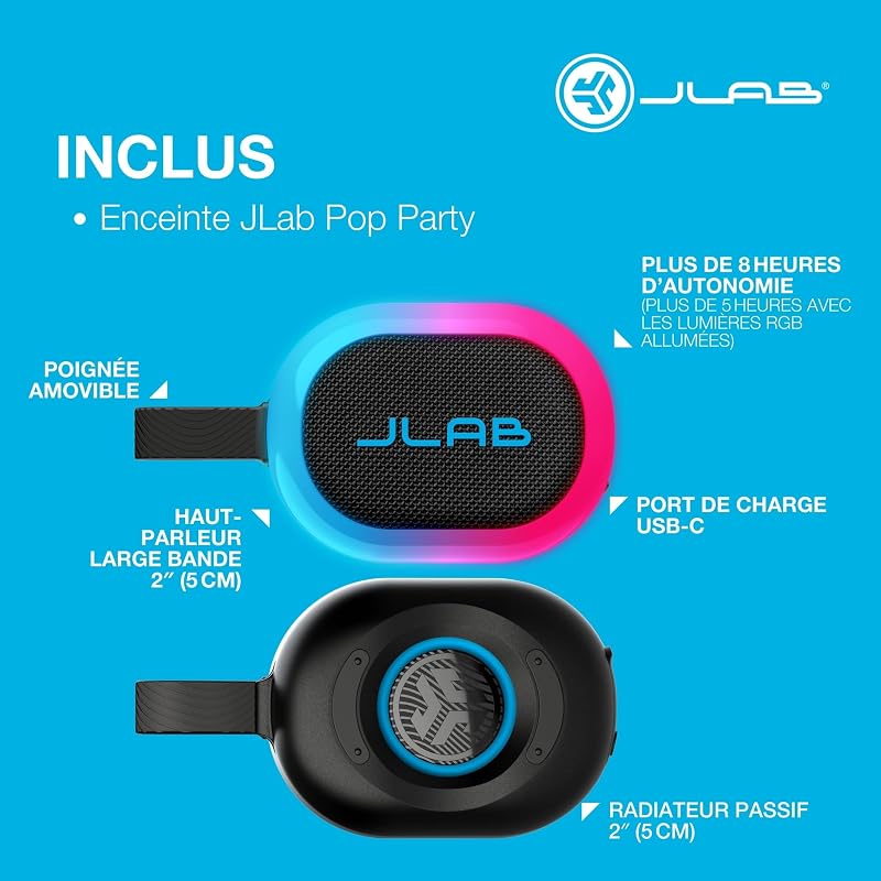 Pop Party Enceinte Bluetooth Ultra-Portable - +8H, Mûre