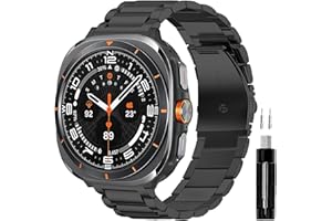 GOLDTOLUCK Compatible with Samsung Galaxy Watch Band Ultra 47mm (2024) Men Women Elegant Classy Casual Business Metal Stainless Steel