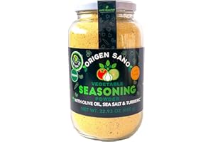 Origen Sano | Vegetable Seasoning Powder | Vegan Bouillon | With Olive Oil, Sea Salt and Turmeric, 22.93oz (650g)