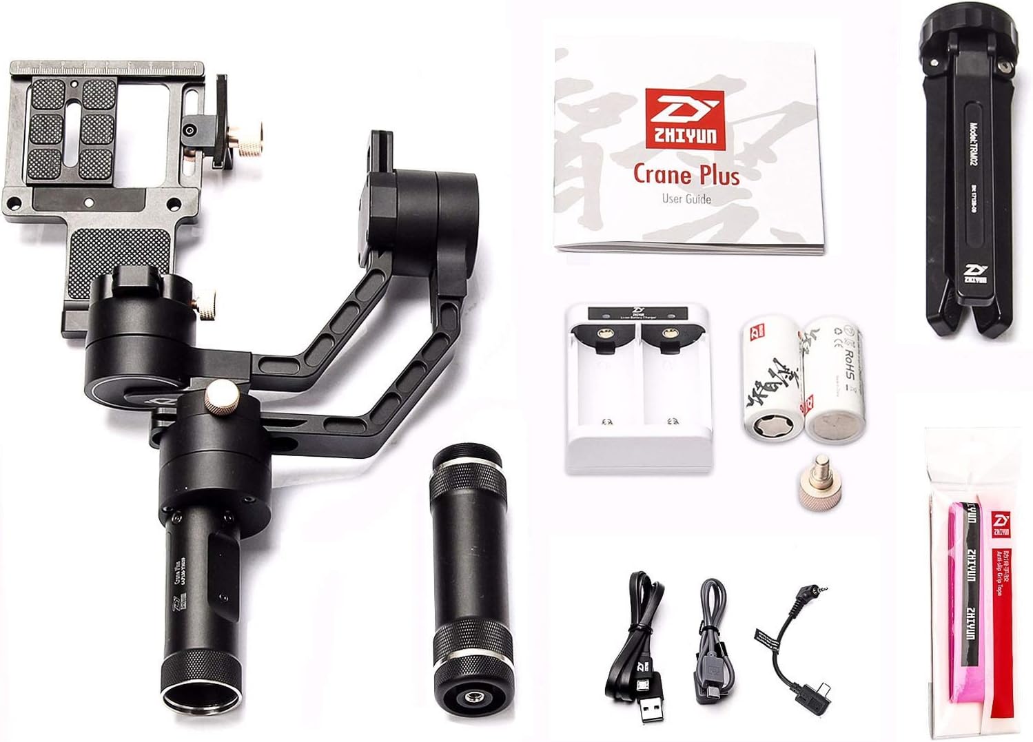 Zhiyun Crane Plus 3-Axis Handheld Gimbal Stabilizer for DSLR and Mirrorless Camera compatible Sony Panasonic LUMIX Nikon Canon POV Large Payload Timelapse Object Tracking New Version zhi yun Crane V2 : Camera & Photo