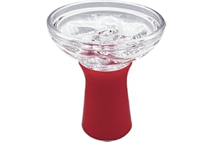 AGSDGAWD Hookah Bowl Phunnel Glass Shisha Bowl Compatible with Heat Management Systems and Foils Enhance Your Shisha Experience with Practical Design and Superior Flavor Retention (Color : Red)