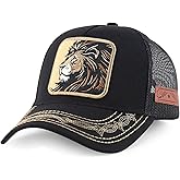 Trendy Apparel Shop Animal Design Square Embroidered Snapback Trucker Cap