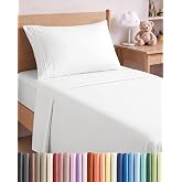 Twin Size 3 Piece Sheet Set - Comfy Breathable &amp; Cooling Sheets - White | Hotel Luxury Bed Sheets for Women &amp; Men, Deep Pockets, Easy-Fit, Extra Soft and Wrinkle Free Sheets, Oeko-Tex Bed Sheet Set