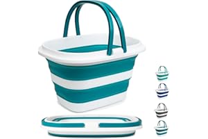TIAWUDI Large Collapsible Mop Bucket, 16L(4.2 Gallon) Plastic Bucket for House Cleaning, Car Washing, Silicone Cleaning Supplier Organizer, Portable Basket with Handle for Laundry Storage, RV Camping, Fishing