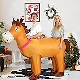 Timisea Couple Inflatable Horse Costume for Adult Valentine Blow Up Costumes 2 People Funny for Men Women Cosplay