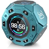 TIMARO Flip Pomodoro Timer with 3/5/10/25/30 Min Presets for Productivity | Custom Countdown &amp; Stopwatch, Silent/Vibrate/Alarm Modes, Magnetic Base, Cube Timer for Kitchen, Work, Study, Focus &amp; ADHD