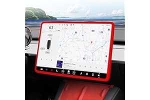 frani Screen Frame Protector Red Designed for Tesla Model 3 (2025-2017), Tesla Model Y (2025-2020),Interior Decor Accessories for Tesla Model Accessories