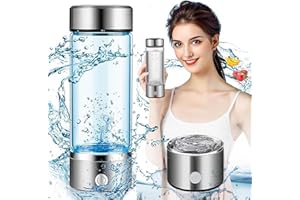 FLYXIREGG 420ML Hydrogen Water Bottle,Portable Hydrogen Water Lonizer Machine,Hydrogen Rich Water Cup PEM Technology,Portable USB Rechargeable Water Health Cup for Home Travel+Gift Box
