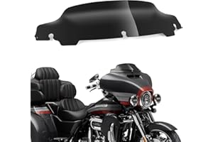 NEWRUIHENG 5 inch Motorcycle Windshield Windscreen Wind Splitter Windshield Compatible with Harley Davidson Touring Electra Glide Street Glide 2014-2023 (5" Black)