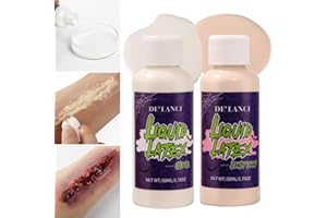 OYGCEE Liquid Latex Sfx Makeup Set 2 Pcs Halloween liquid Face Paint Makeup,Multi-Purpose Liquid Bodypaint Makeup For Scar Cut Wound Peeling Skin Wrinkles Monster Zombie,Latex Glue for Skin ,Prosthetic Glue