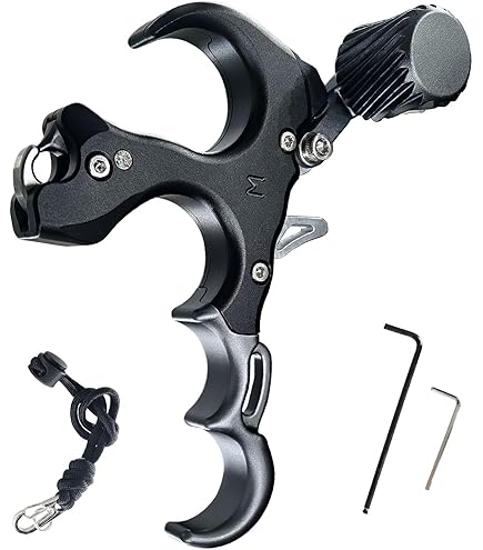 Liberación Arco ANCLLO 3 Dedos - Ayuda Tiro Con Arco Plástico, Pulgar Ajustable