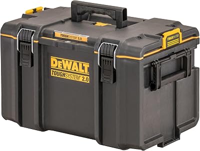 DEWALT Heavy-Duty Toolbox IP65 Sealed 50kg Auto-Latching Removable Tray Tracker