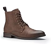 Polar Fox Men's Ankle Dress Boots | Lace-up Casual Fashion Boot Collection | Cap Toe & Plain Toe Styles