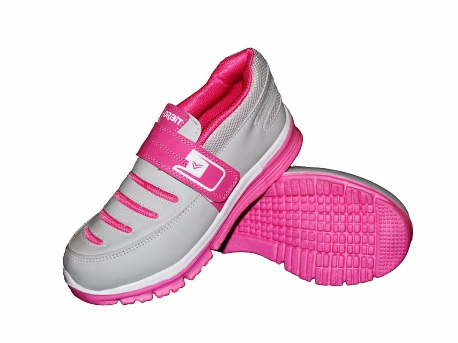 orbit women sports running shoes ls 008 grey pink
